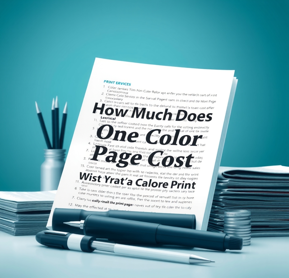 Color Copy Pricing Basics: cost of one color page cost illustration 3.