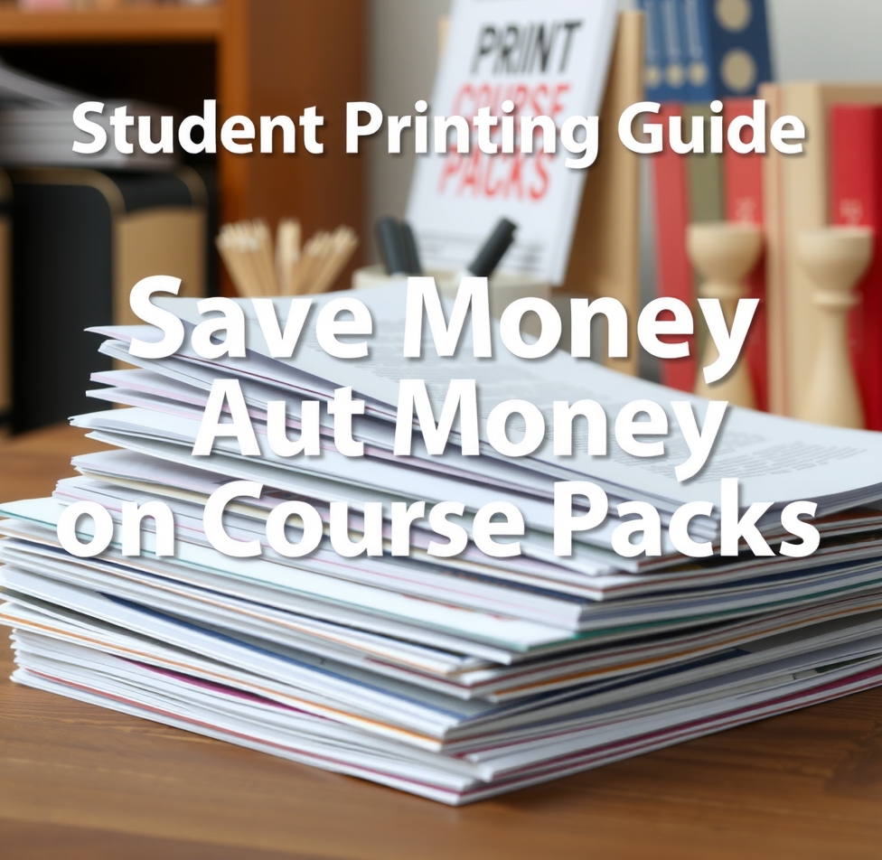 Student and Campus Printing: student printing guide save money on course packs illustration 2.