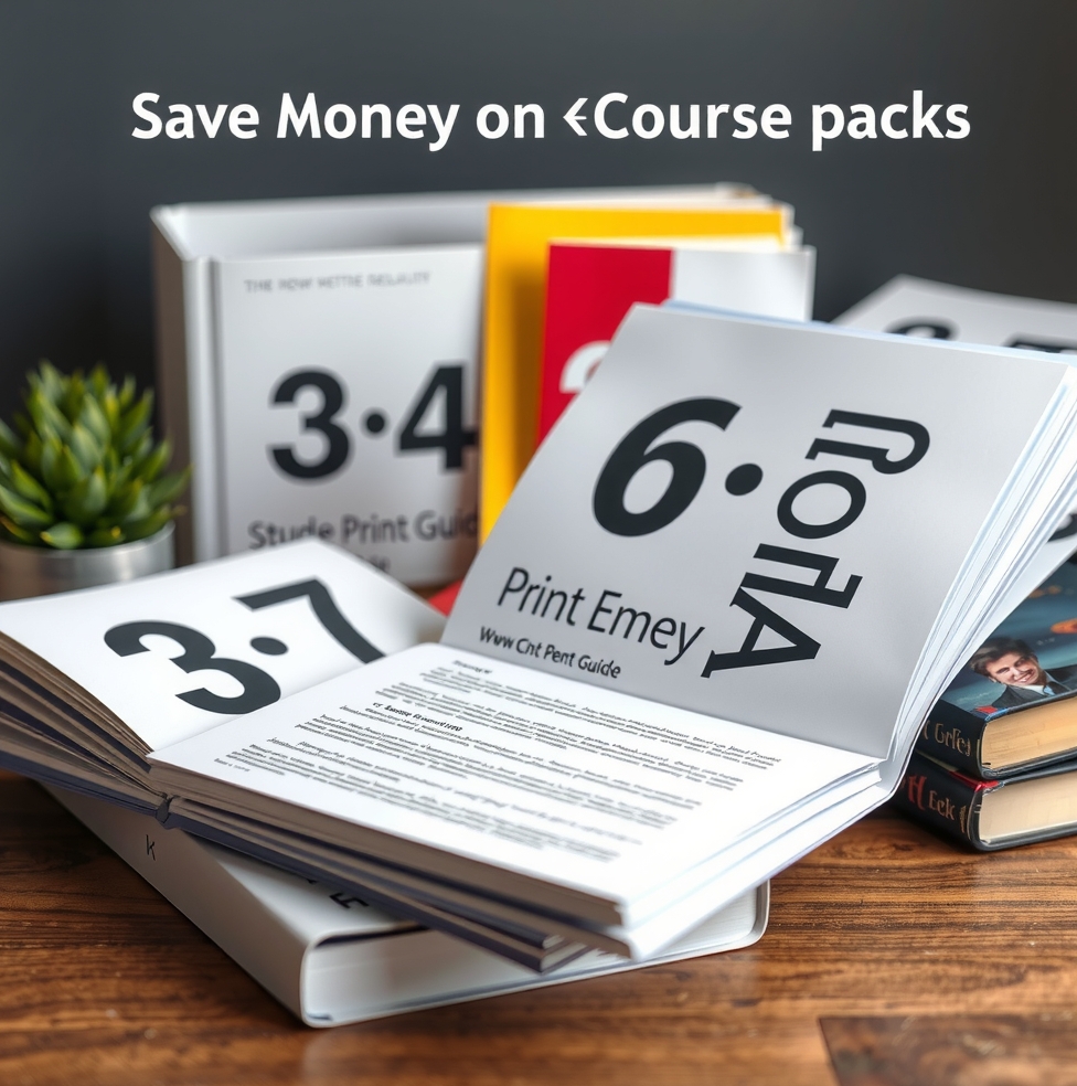 Student and Campus Printing: student printing guide save money on course packs illustration 3.
