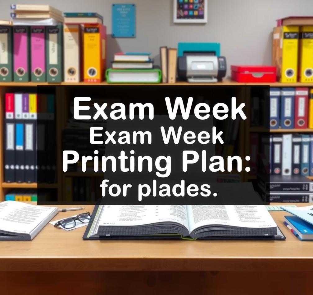 Student and Campus Printing: exam week printing plan for students illustration 5.