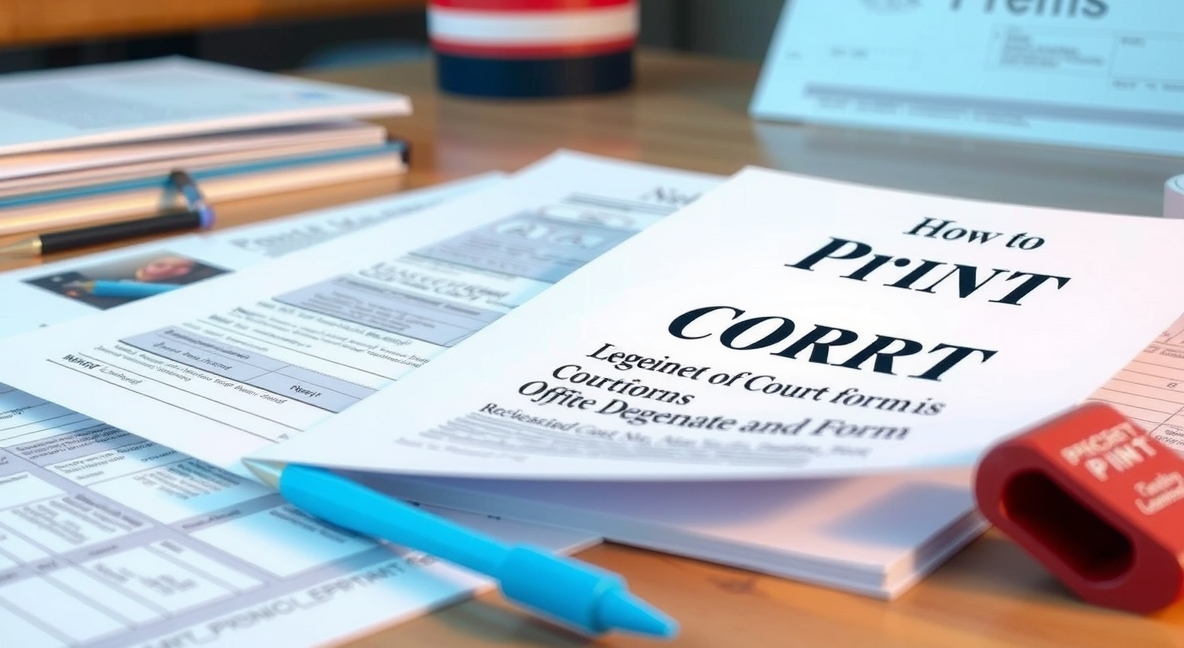 Legal Document Printing: print court forms correctly illustration 1.