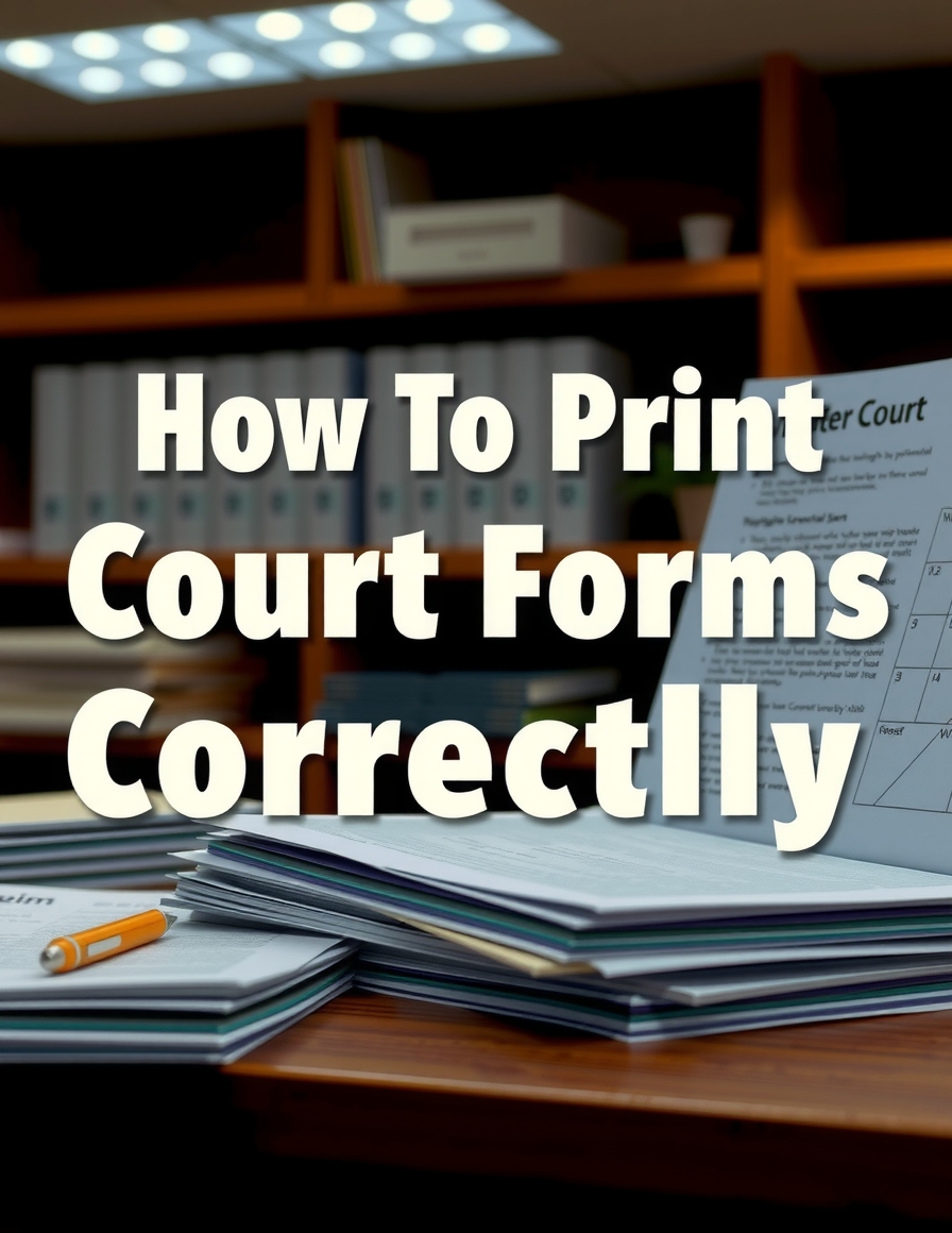 Legal Document Printing: print court forms correctly illustration 5.