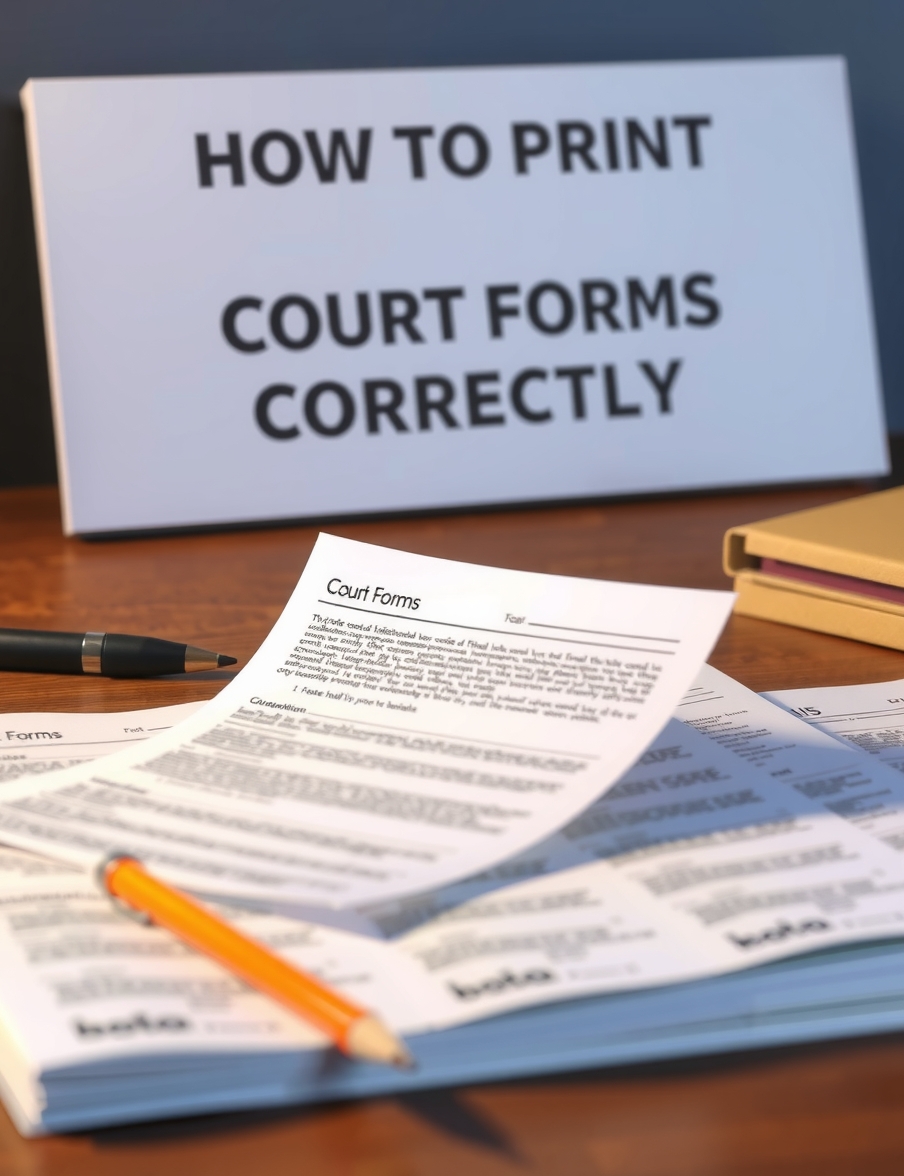 Legal Document Printing: print court forms correctly illustration 6.