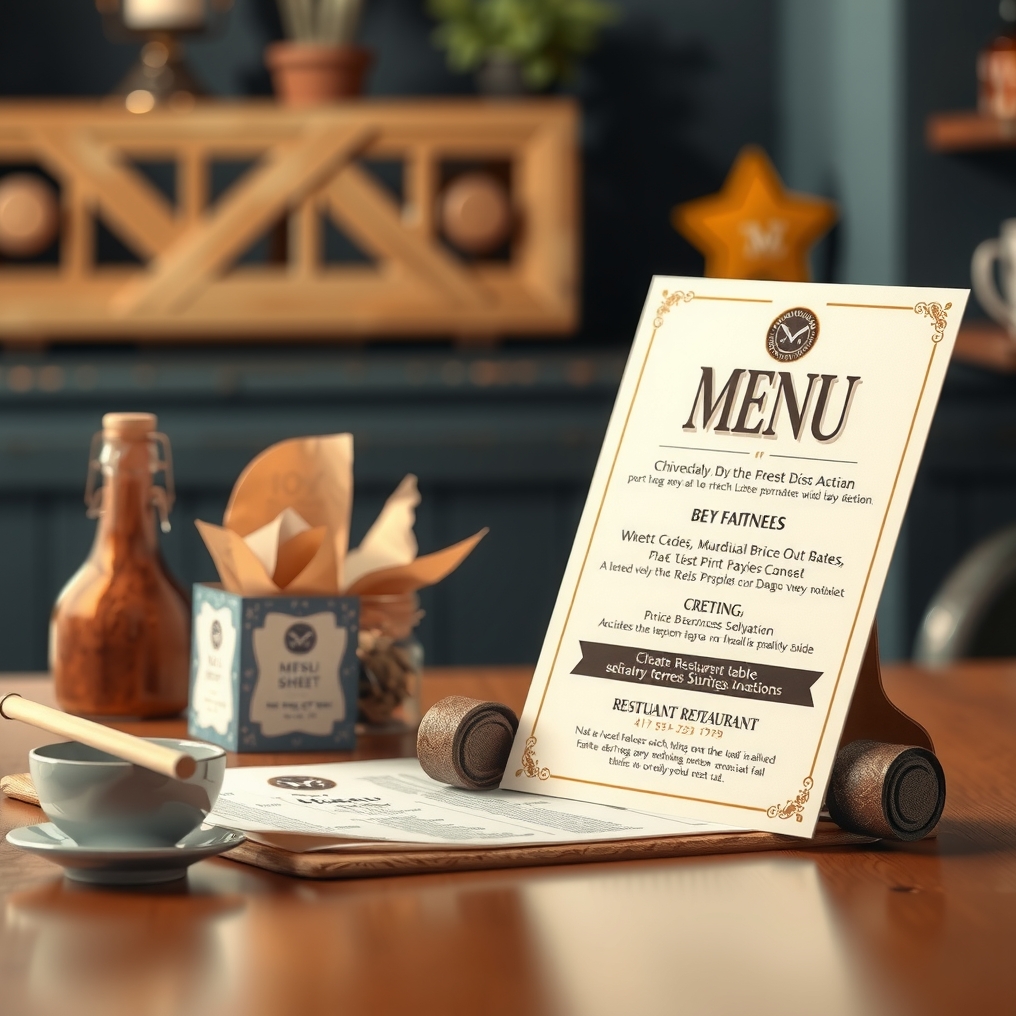 Industry and Team Use Cases: menu and restaurant sheet printing guide illustration 3.