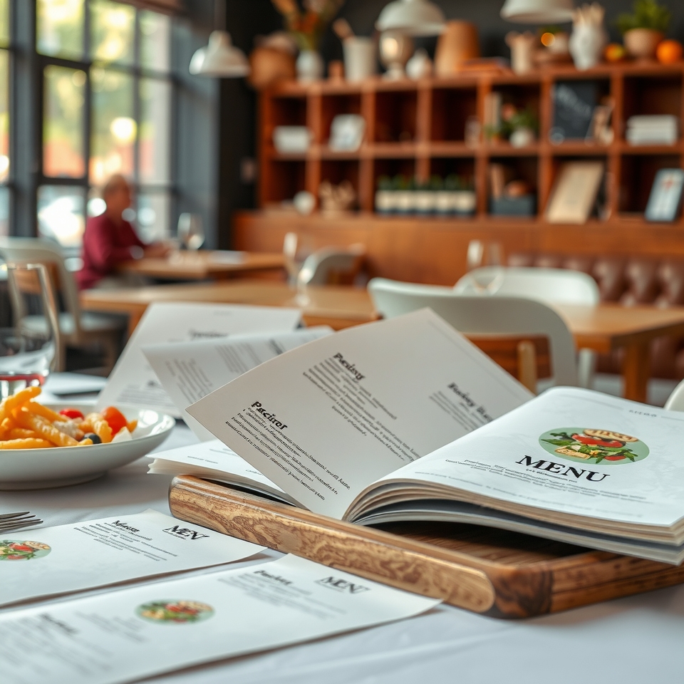 Industry and Team Use Cases: menu and restaurant sheet printing guide illustration 4.