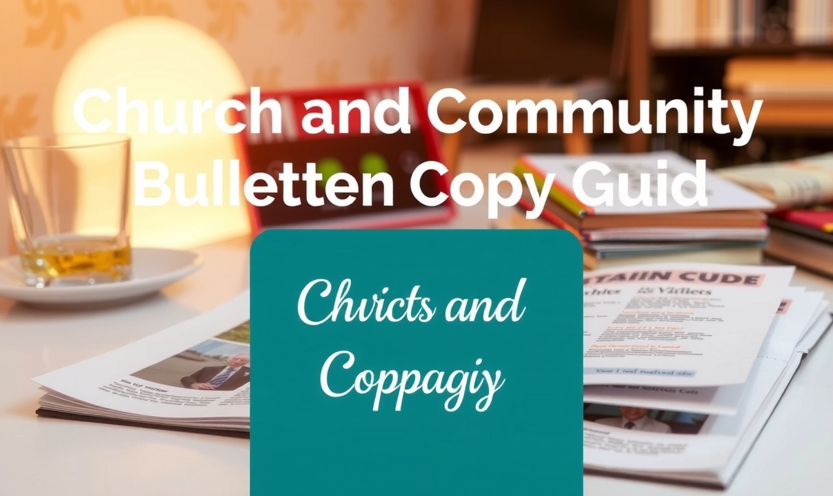 Industry and Team Use Cases: church and community bulletin copy guide illustration 1.