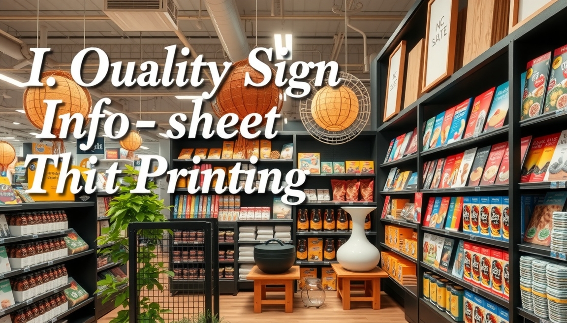 Industry and Team Use Cases: retail in store sign and info sheet printing illustration 2.