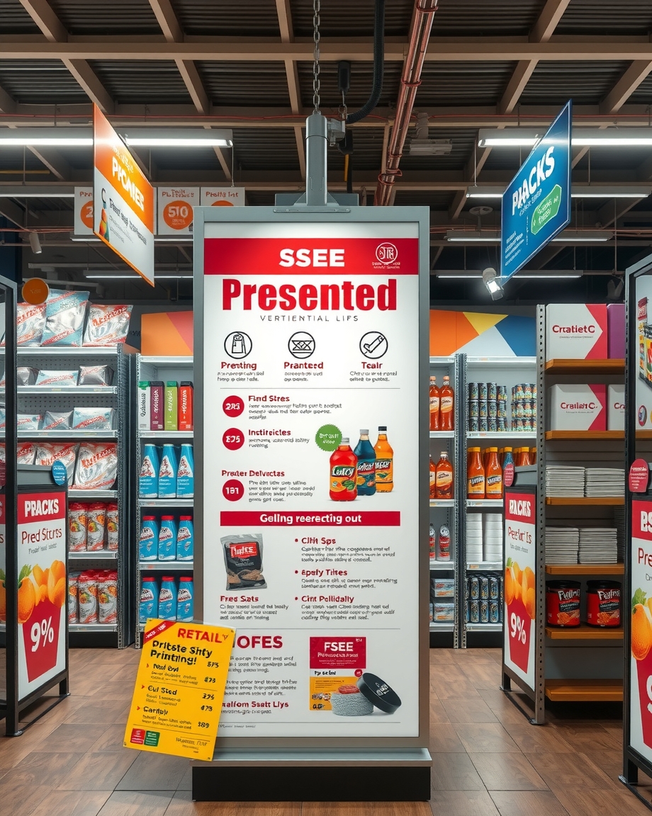 Industry and Team Use Cases: retail in store sign and info sheet printing illustration 5.