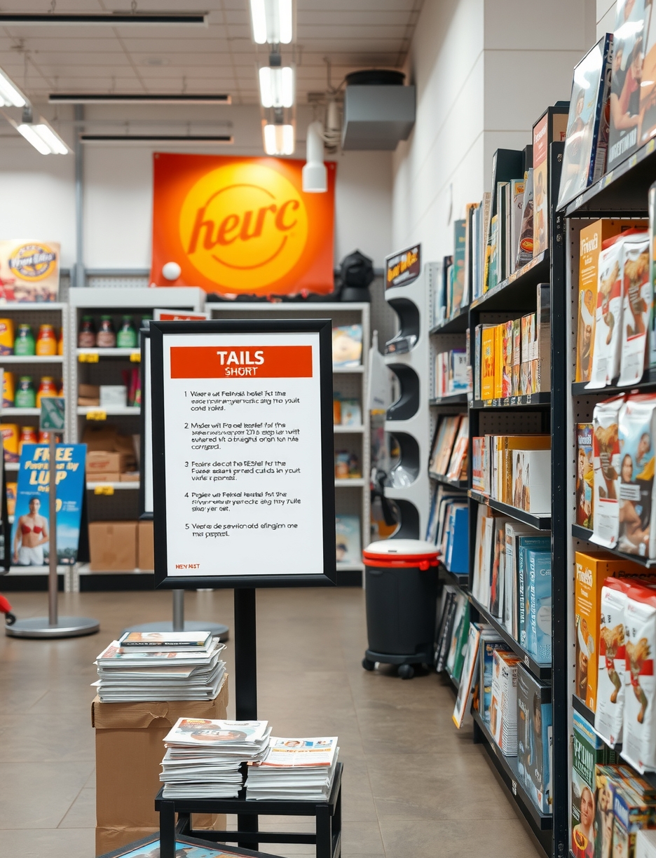 Industry and Team Use Cases: retail in store sign and info sheet printing illustration 6.