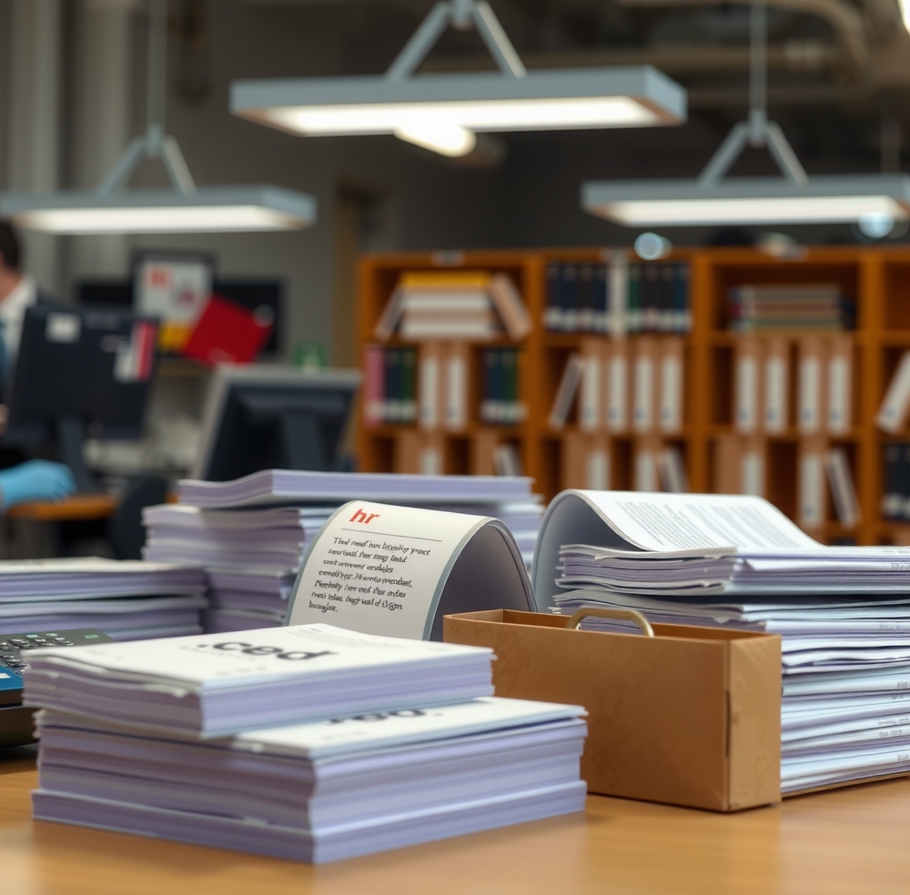 Industry and Team Use Cases: hr and onboarding packet printing workflow illustration 2.