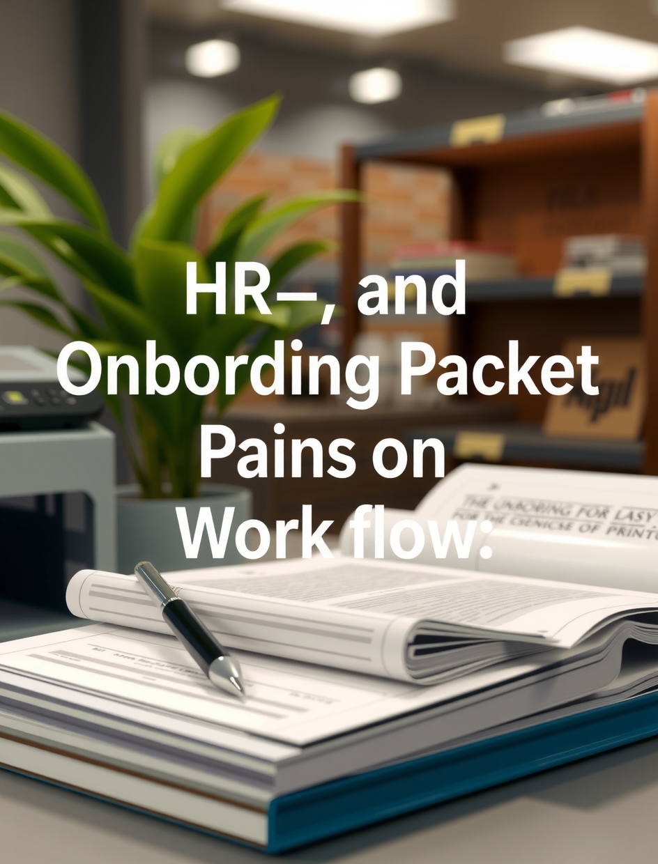 Industry and Team Use Cases: hr and onboarding packet printing workflow illustration 6.