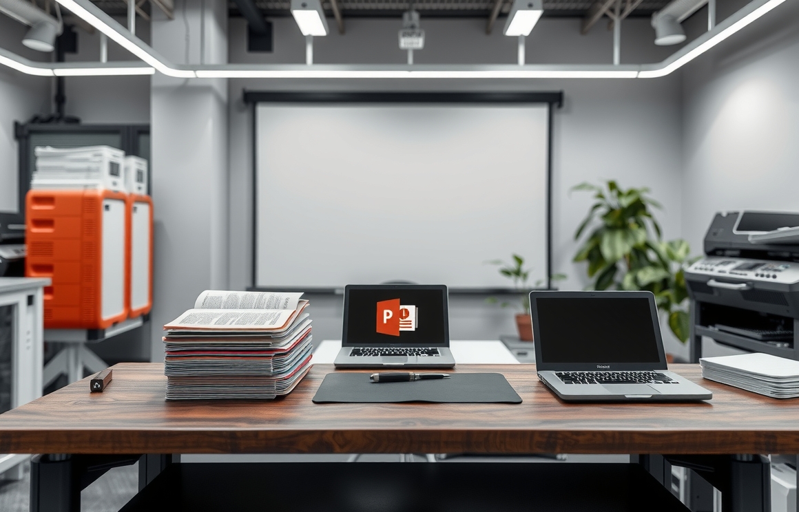 File Prep and Conversion: powerpoint to handout printing setup illustration 1.