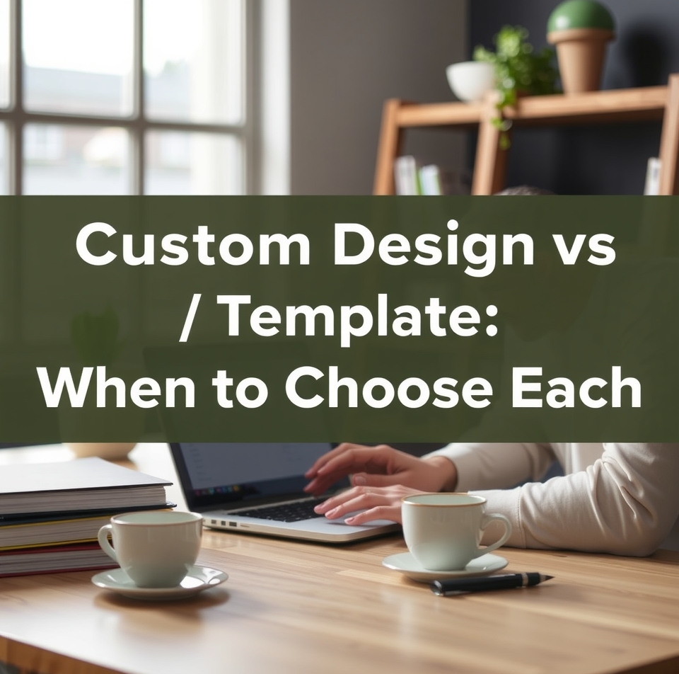 Templates and Design Help: custom design vs template when to choose each illustration 4.