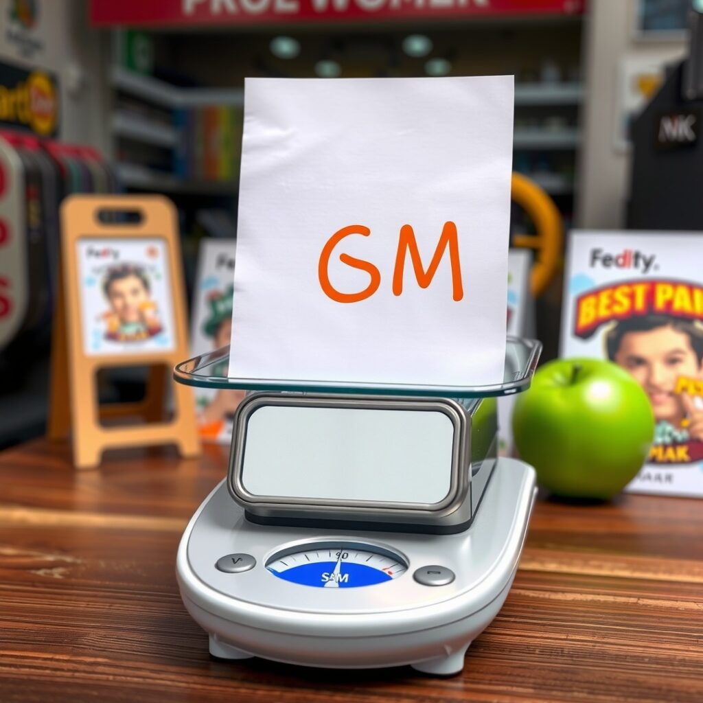 Paper Printing Flyers Gsm Weight Scale Thick Square 2