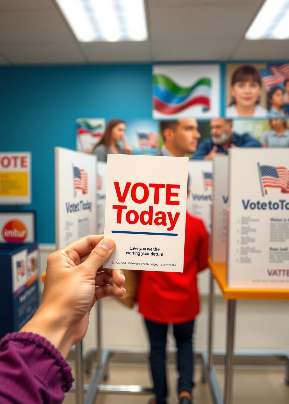 Political Flyer Printing Vote Today Flyer Held Vertical
