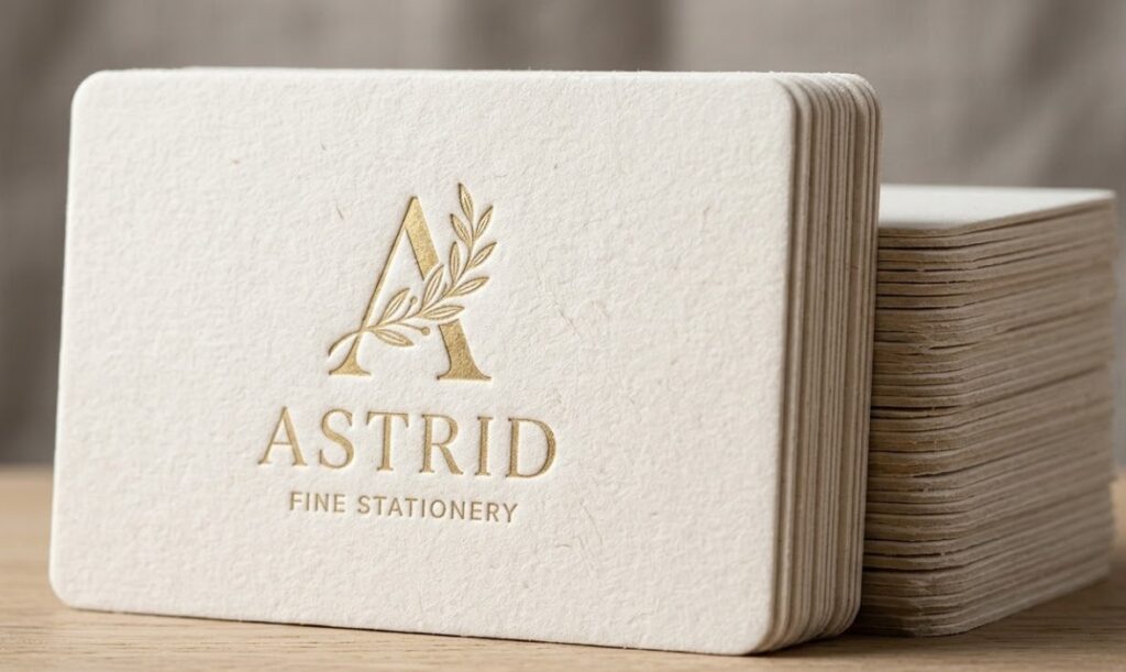 Premium Business Card Print Quality Closeup