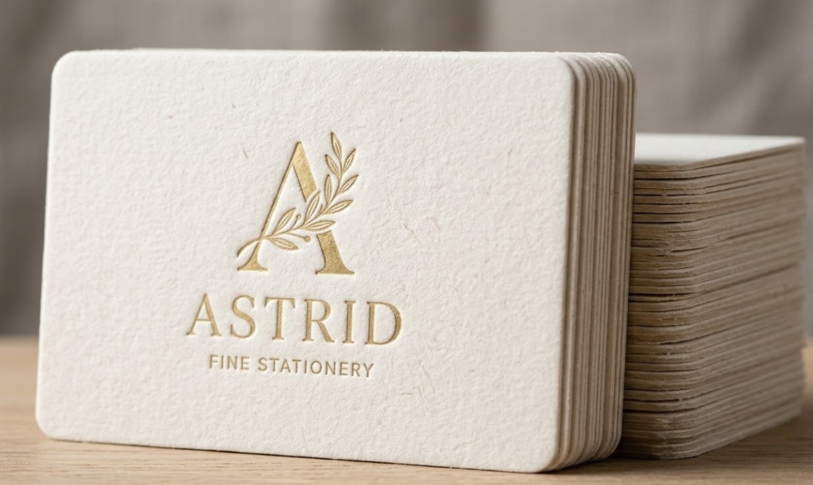 Premium Business Card Print Quality Closeup