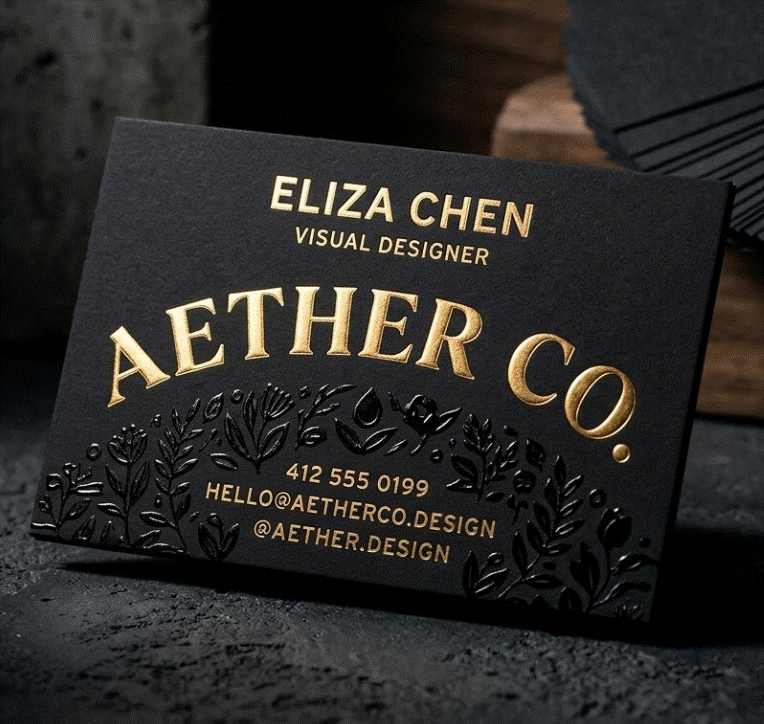 Premium Foil Spot Uv Business Card