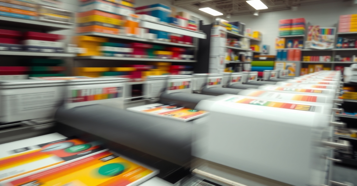 Same Day Flyer Blurred Motion Printing Press Horizontal
