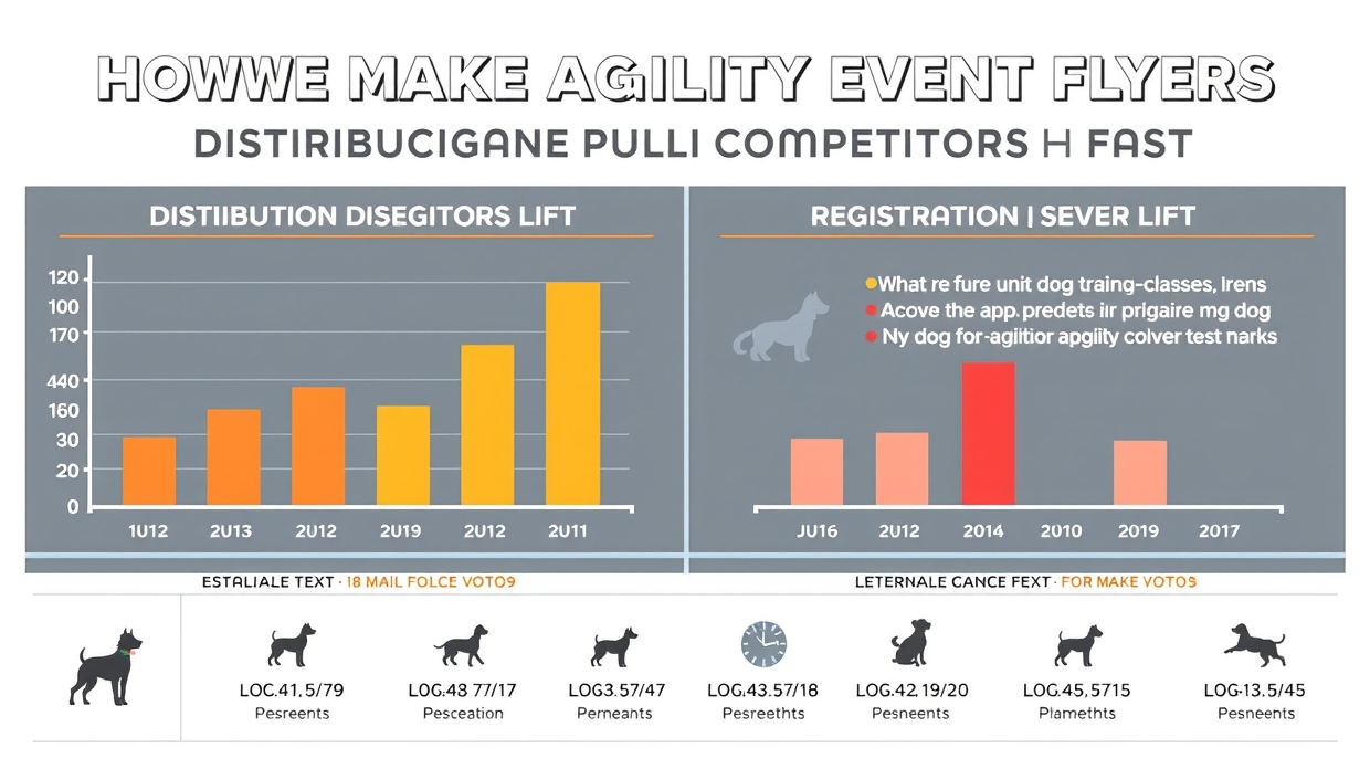 Dog agility trial flyer design with entry deadlines and QR code