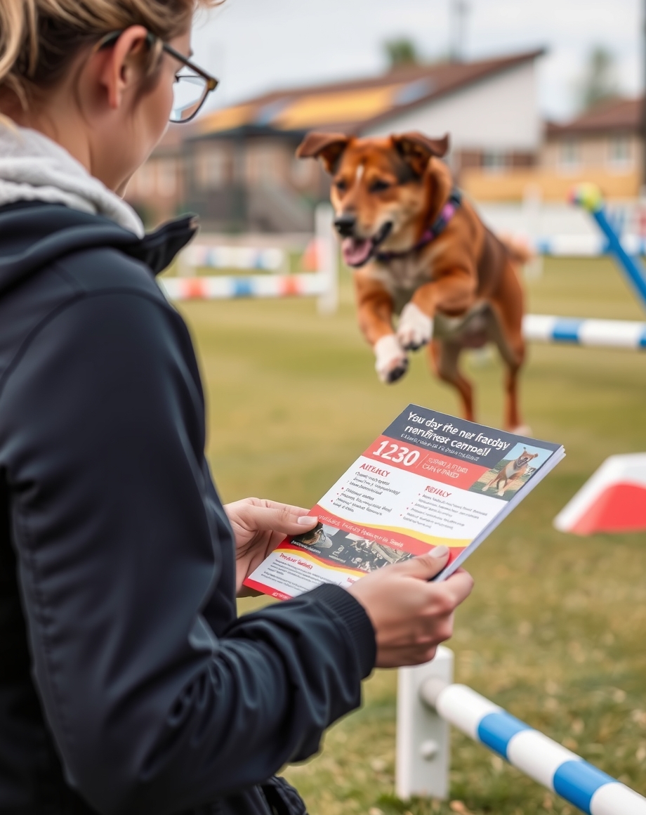 Event registration graph for agility flyers