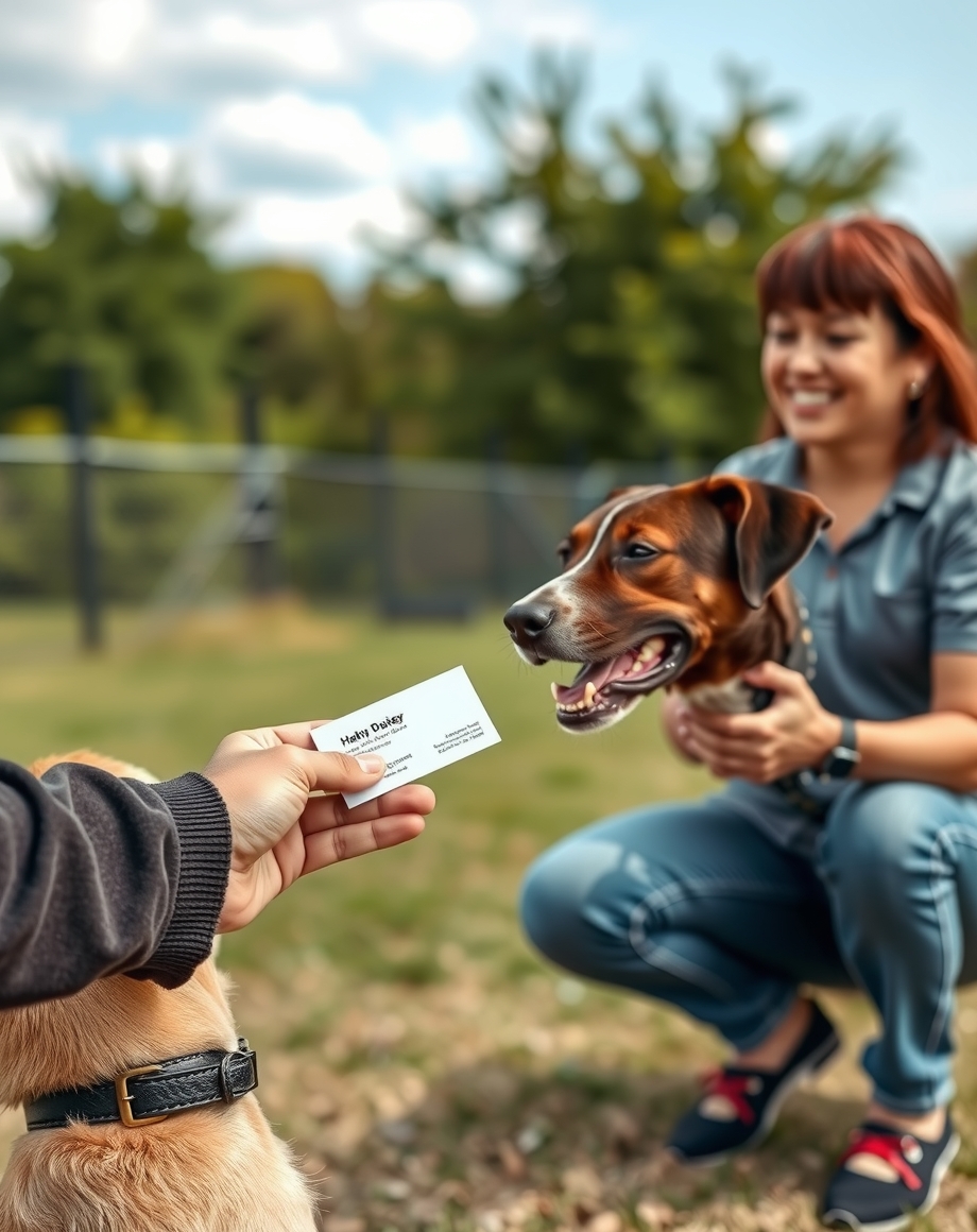 handing branded owner after