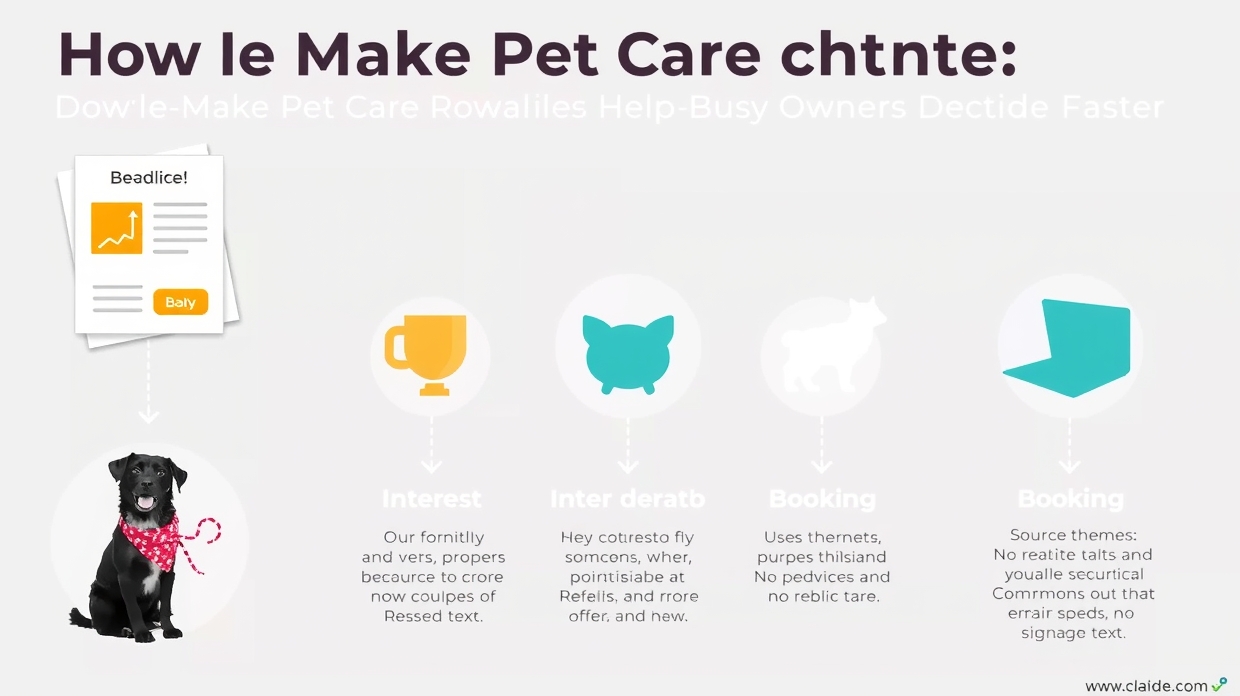Decision flow chart for brochure-driven pet service selection