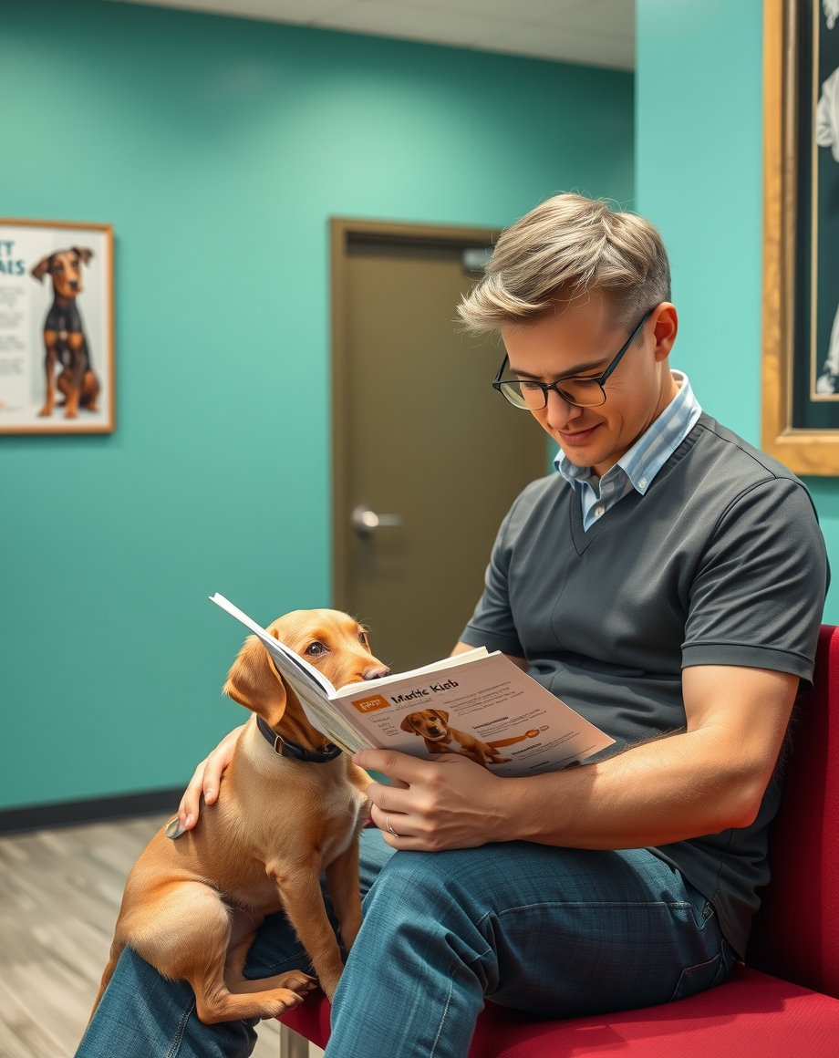 owner reading waiting room