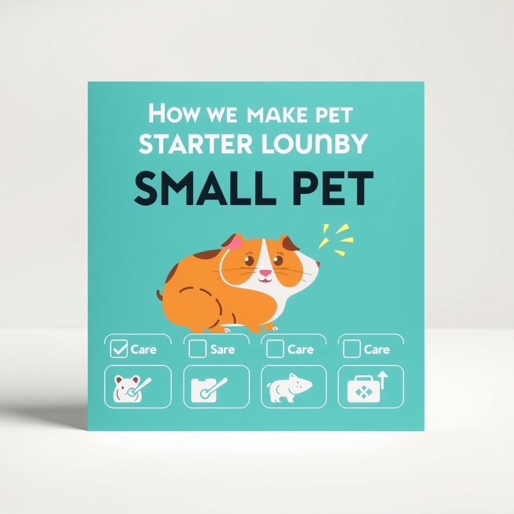 Pocket guide for hamsters and guinea pigs with care icons