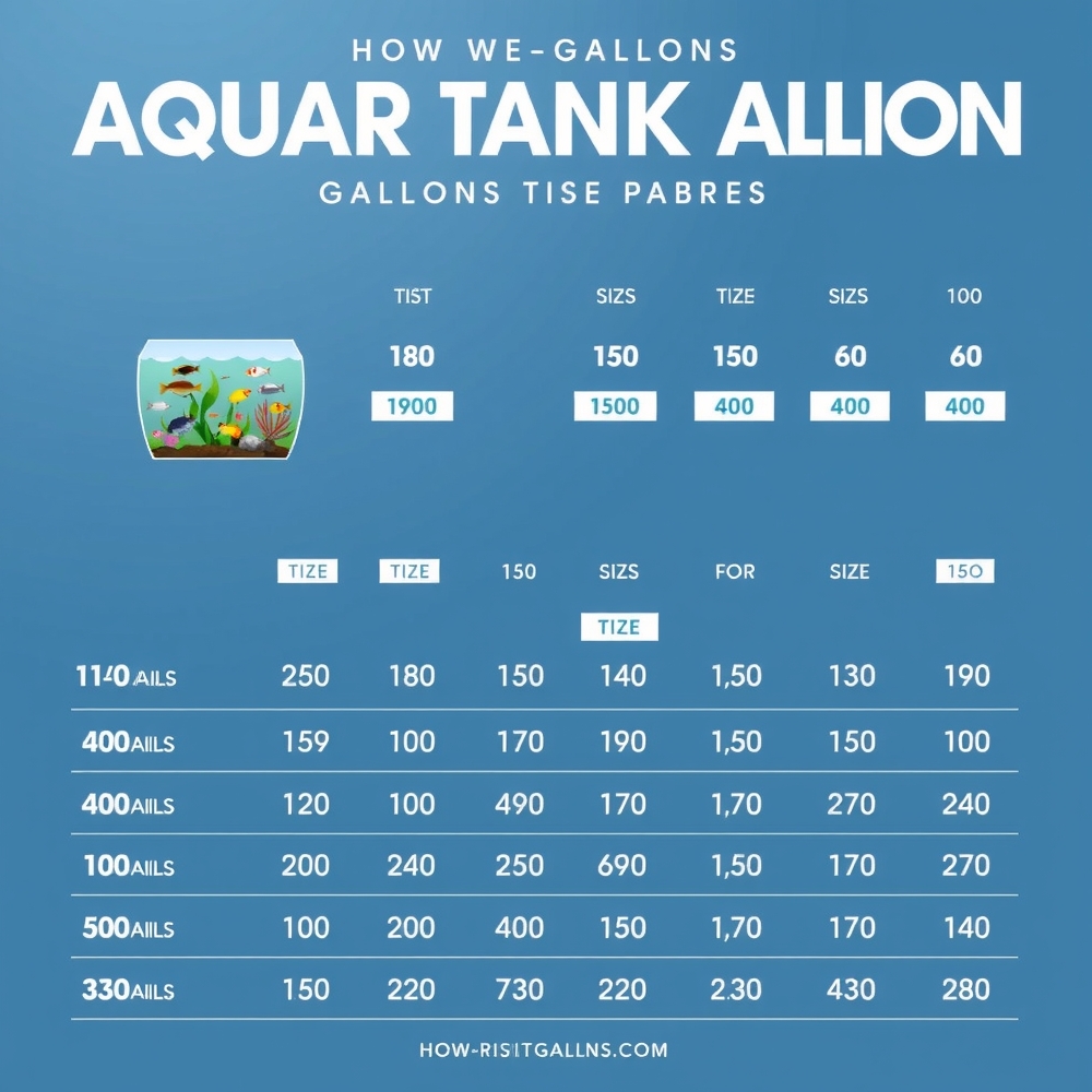 Sales graph for aquarium size comparison posters