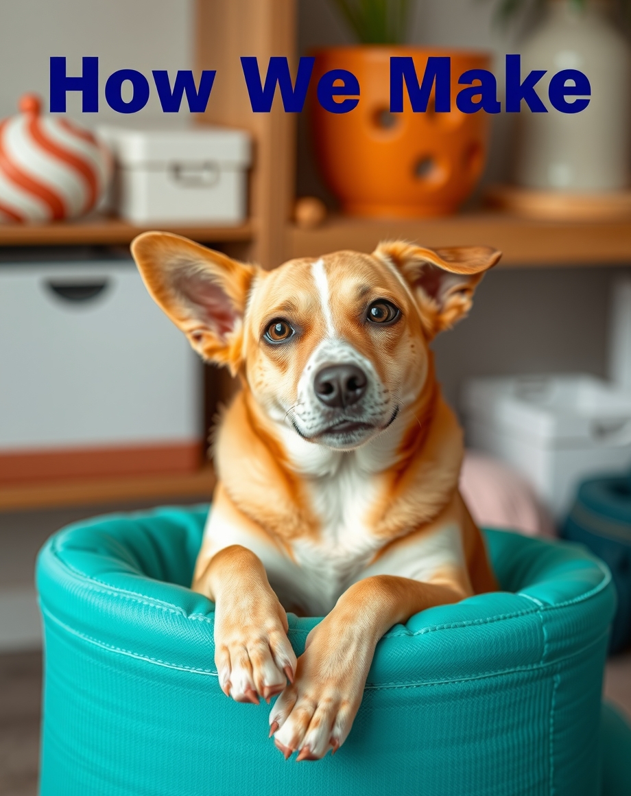 Dog daycare referral flyer on a front desk near treat jars