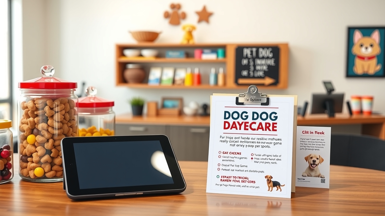 Capacity graph for dog daycare flyer campaigns