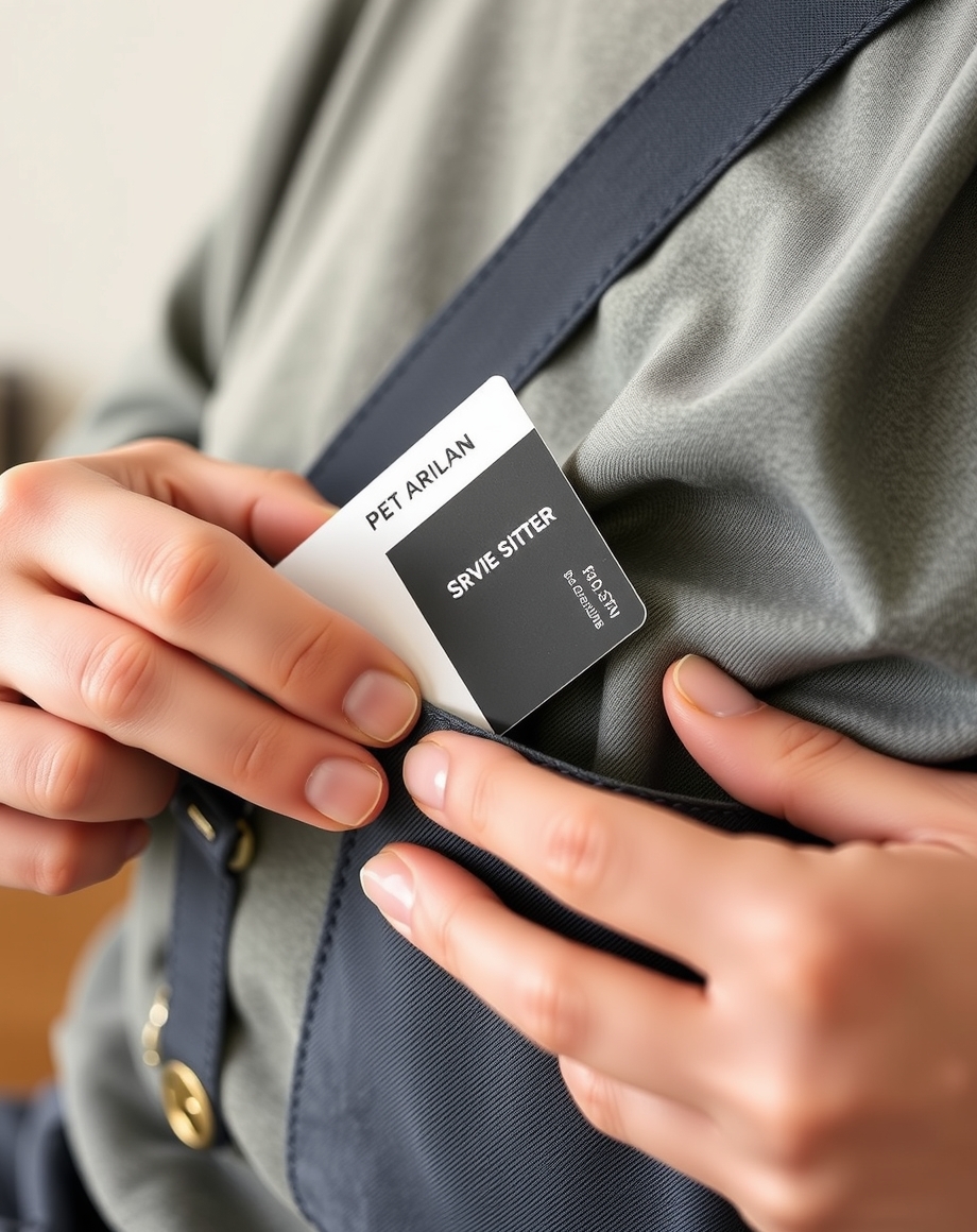 owner placing wallet close