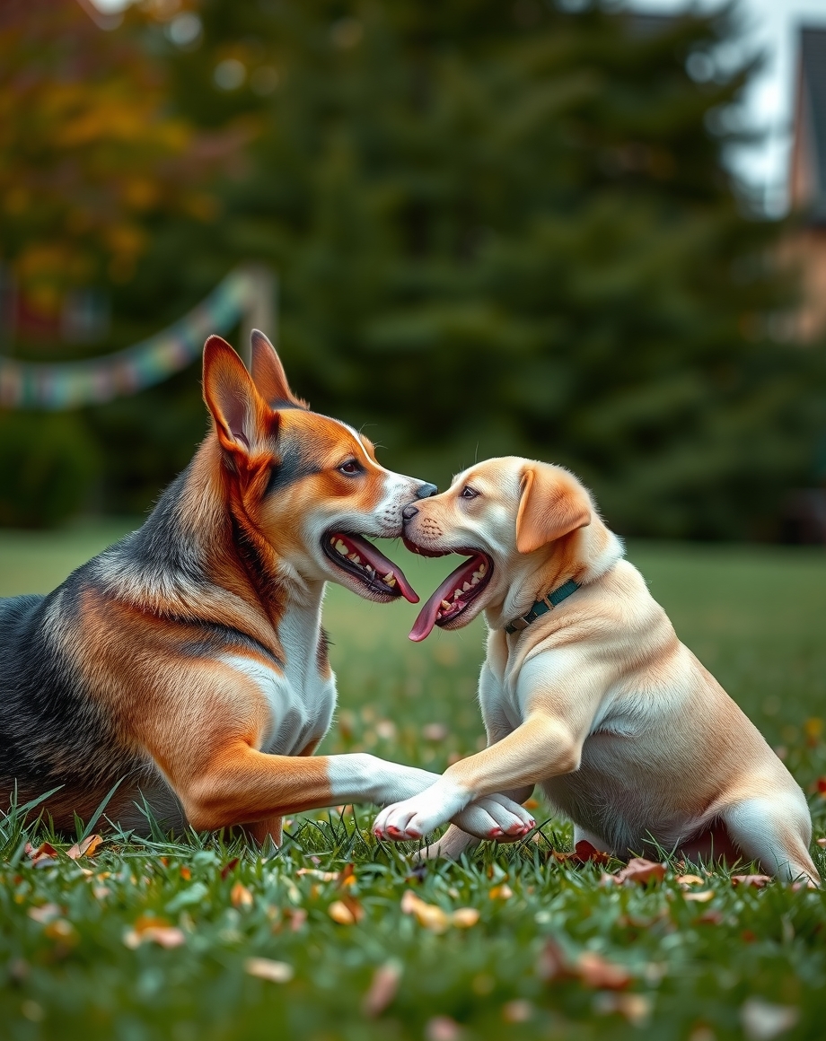 Dog fight safety poster mounted inside a pet daycare entrance
