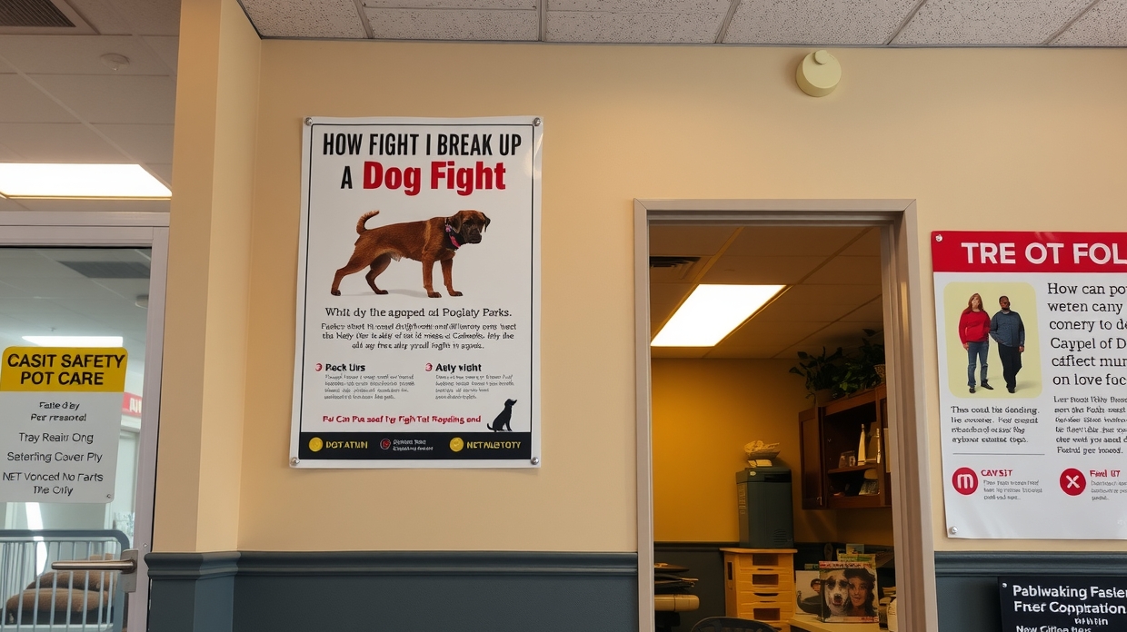 Safety poster design with emergency steps and warning icons