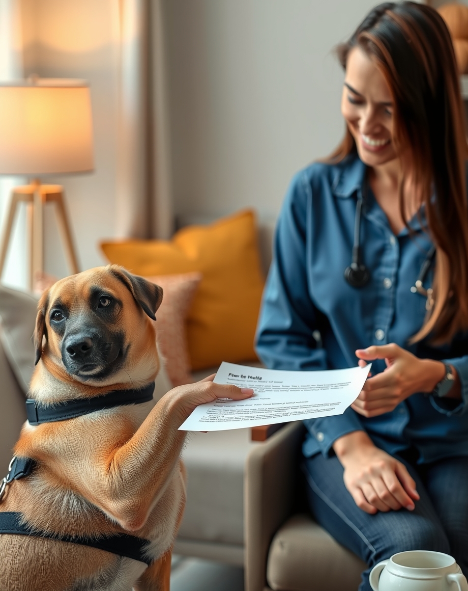 nervous owner handing pet