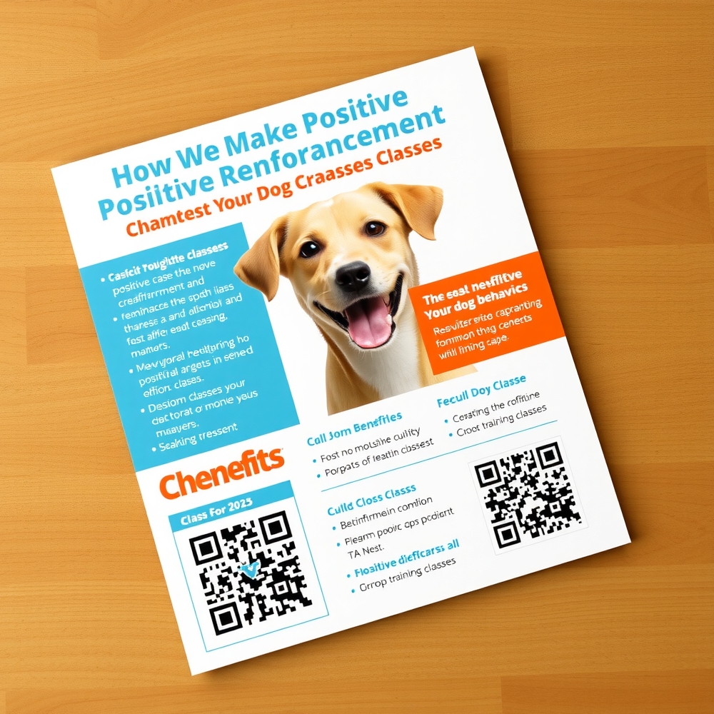 Flyer design for positive reinforcement class signup