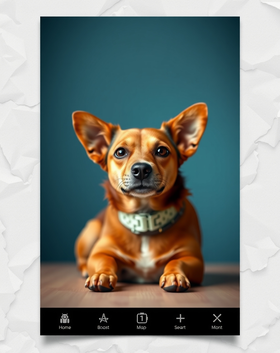 Dog training app comparison sheet next to a smartphone and notebook