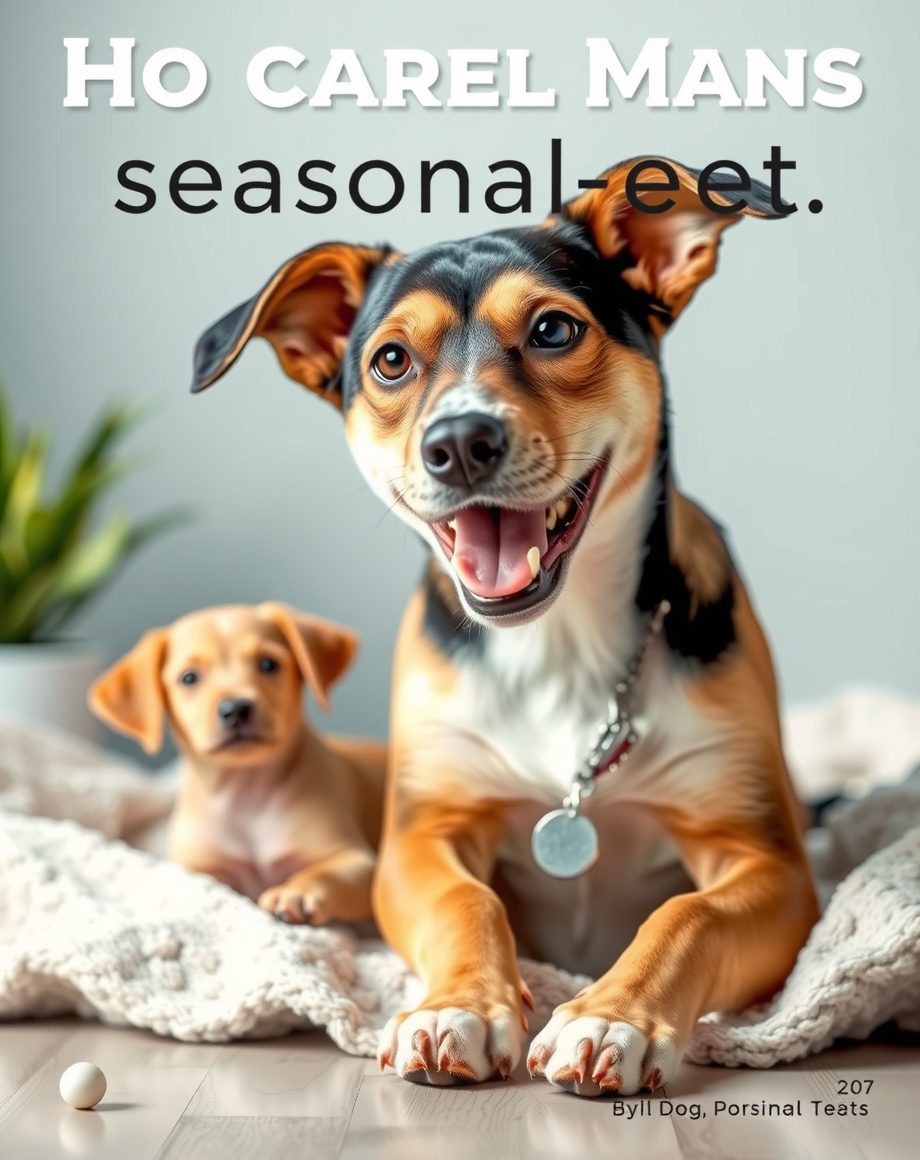 Seasonal pet allergy flyer on a veterinary counter with a calendar