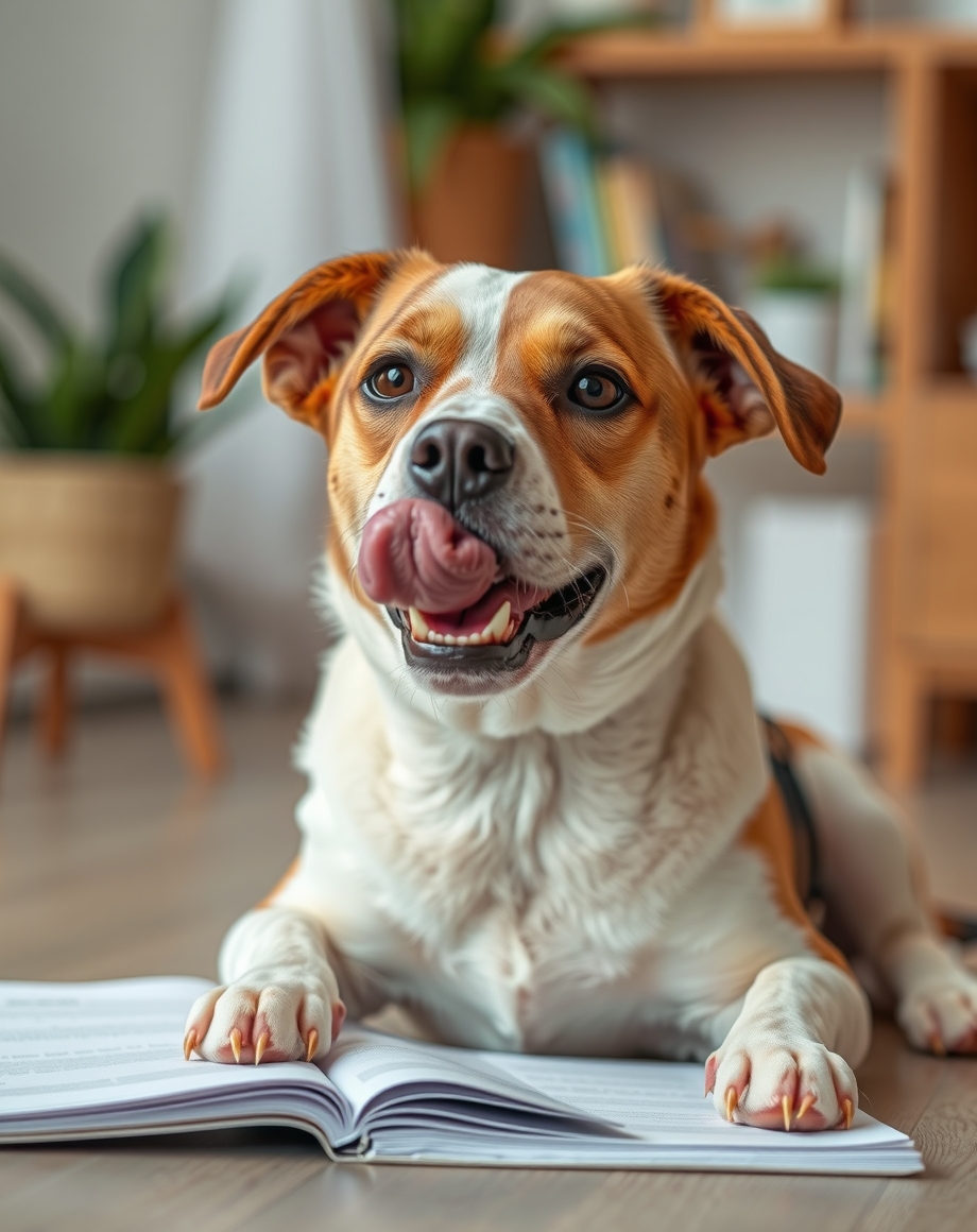 Dog licking symptom checklist on a veterinary intake desk