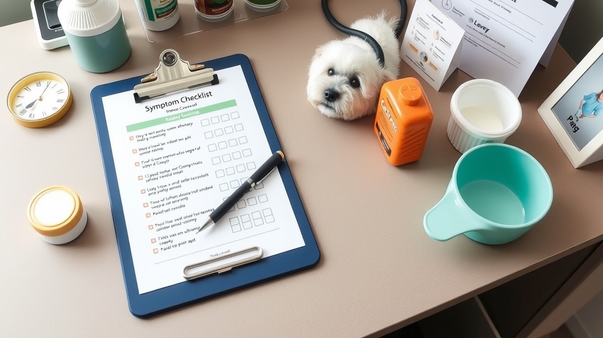 Symptom checklist design for licking and allergy triage