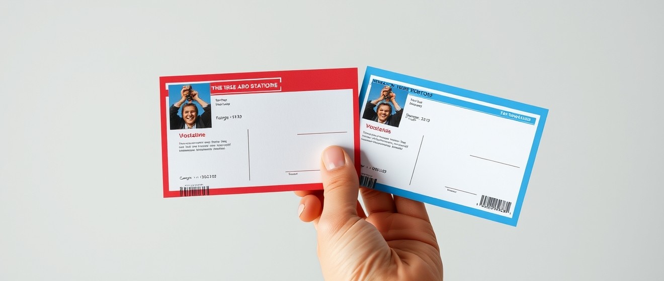 Multi Version Postcard Batching: The Best Quantity Strategy for Better Unit Costs: a hand holding two postcards of different sizes at the same time.