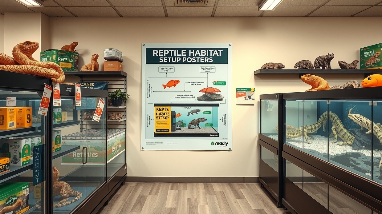 reptile habitat setup mounted