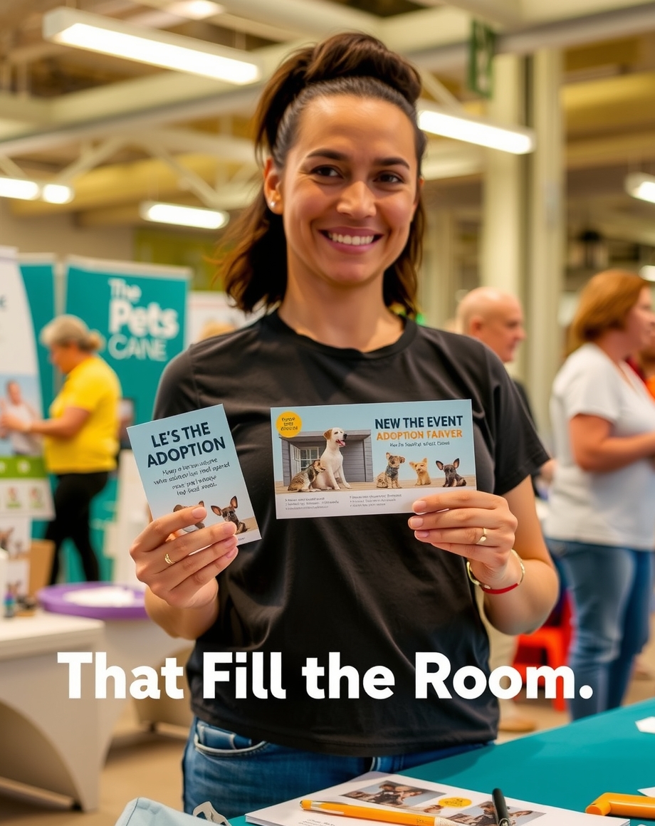 Turnout graph for adoption event postcards