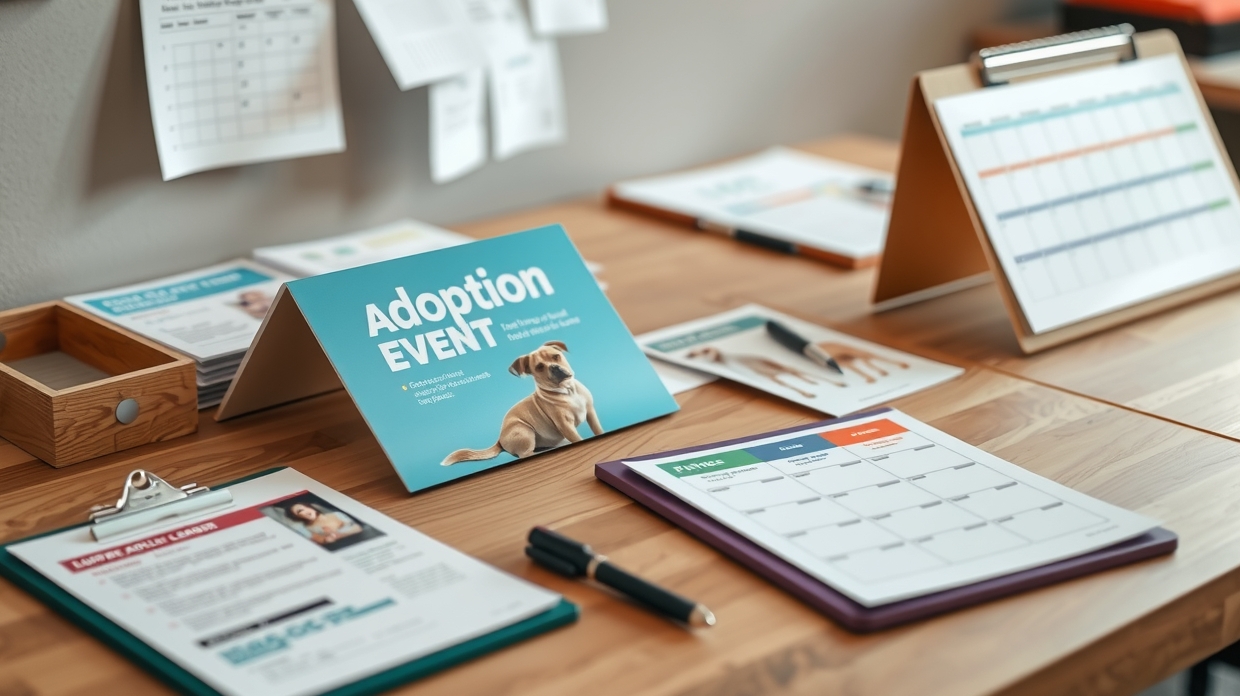 planning table clipboards organized