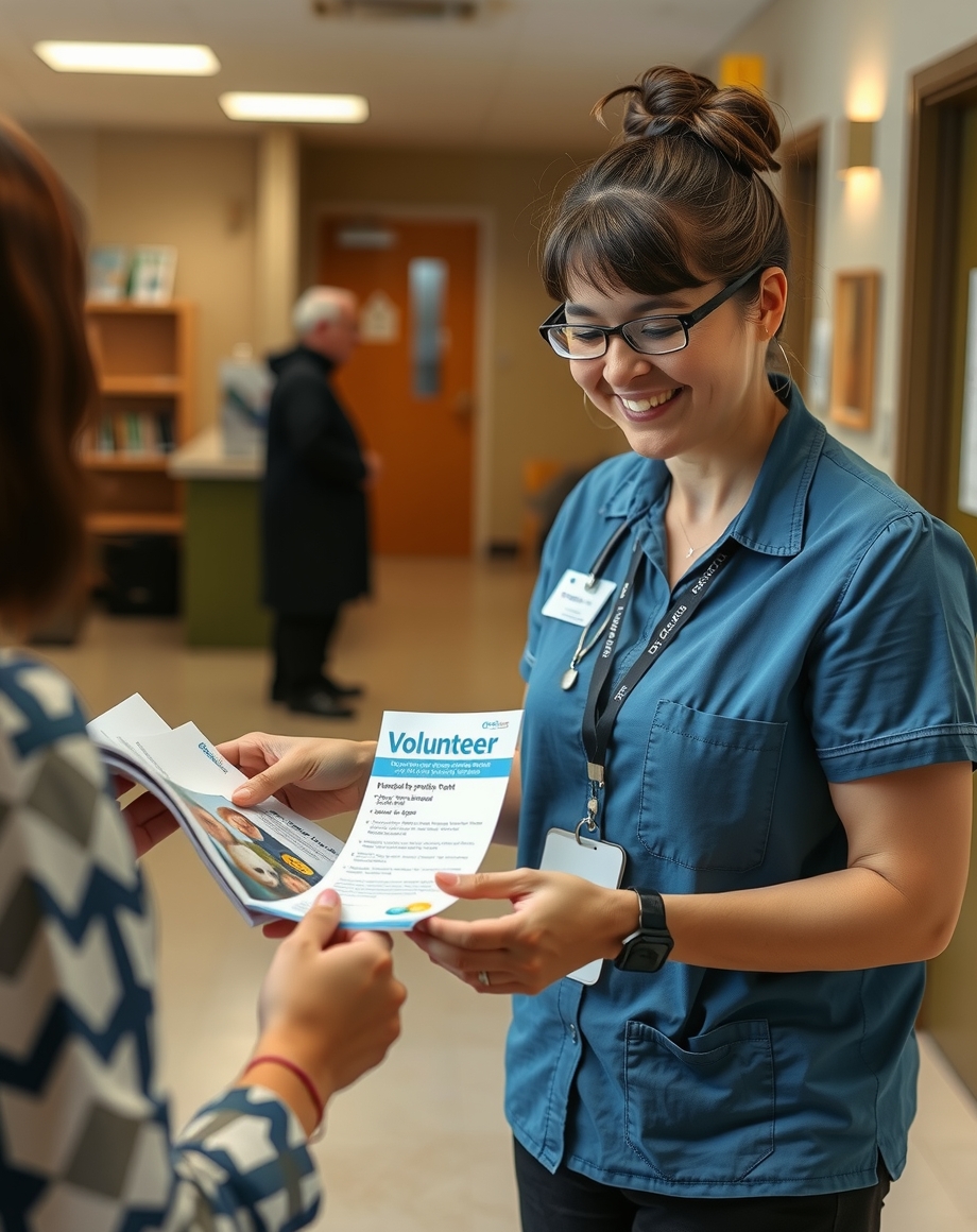 Volunteer flyer design with sign-up QR code