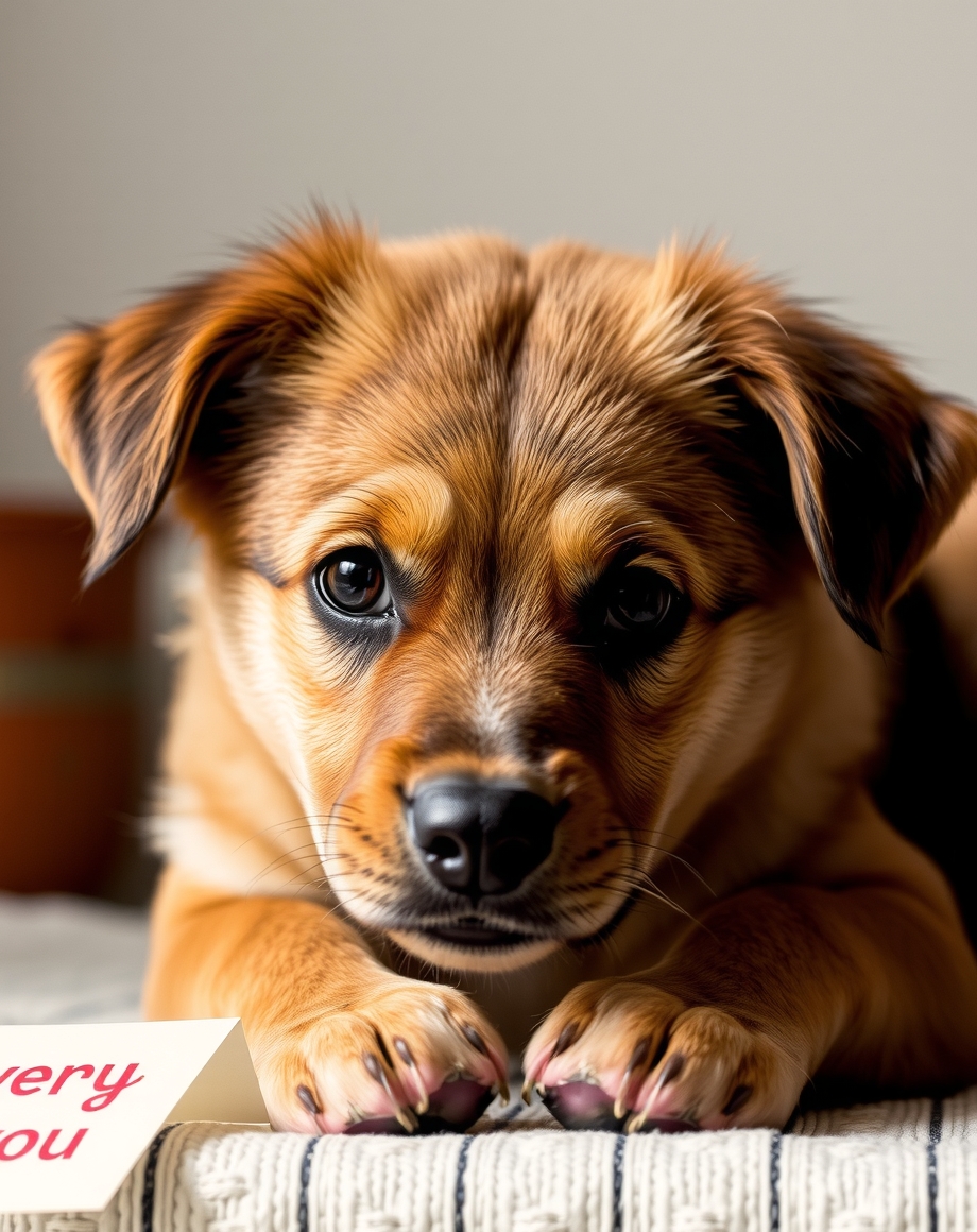 Pet rescue thank-you cards stacked beside donor envelopes