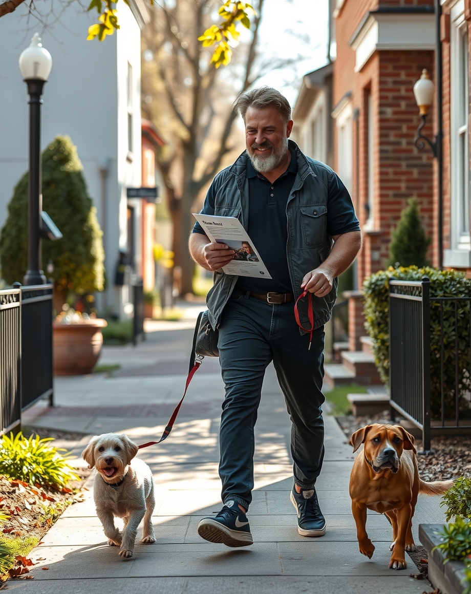 Lead graph for dog walker route flyers