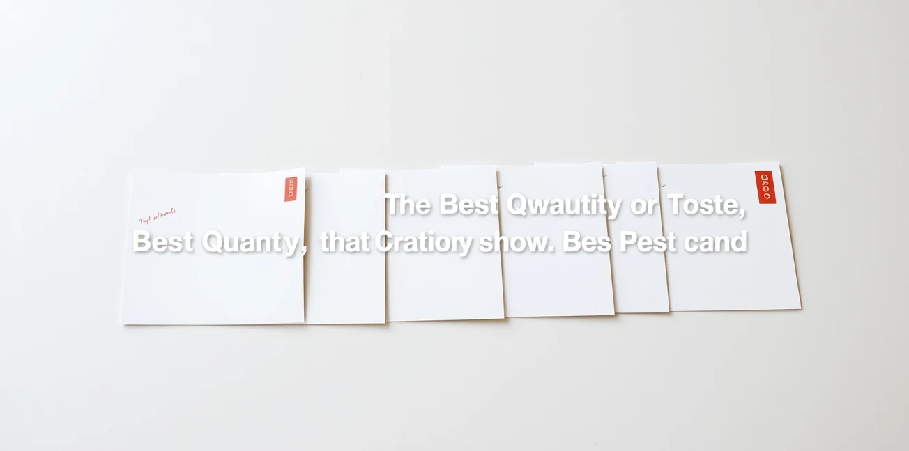 Per Location Personalized Postcard Volume Planning: The Best Quantity Strategy for Better Unit Costs: multiple postcard sizes laid side by side on a neutral table for comparison.