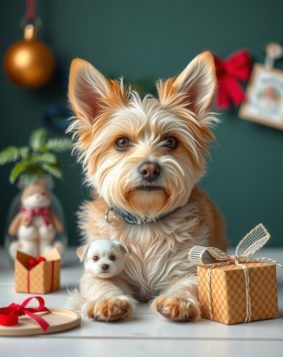 Pet boutique hang tags attached to premium pet products
